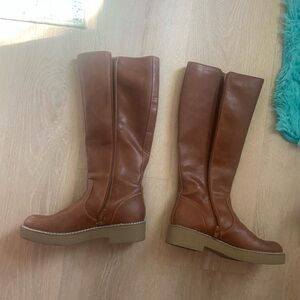 Target Knee High Platform Faux Leather Boots size 8